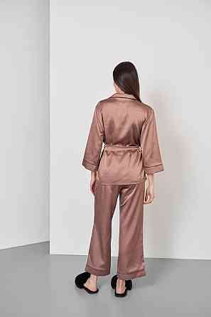 Піжама жіноча шовкова зі штанами Шоколадный ч/к XL/2XL Харків