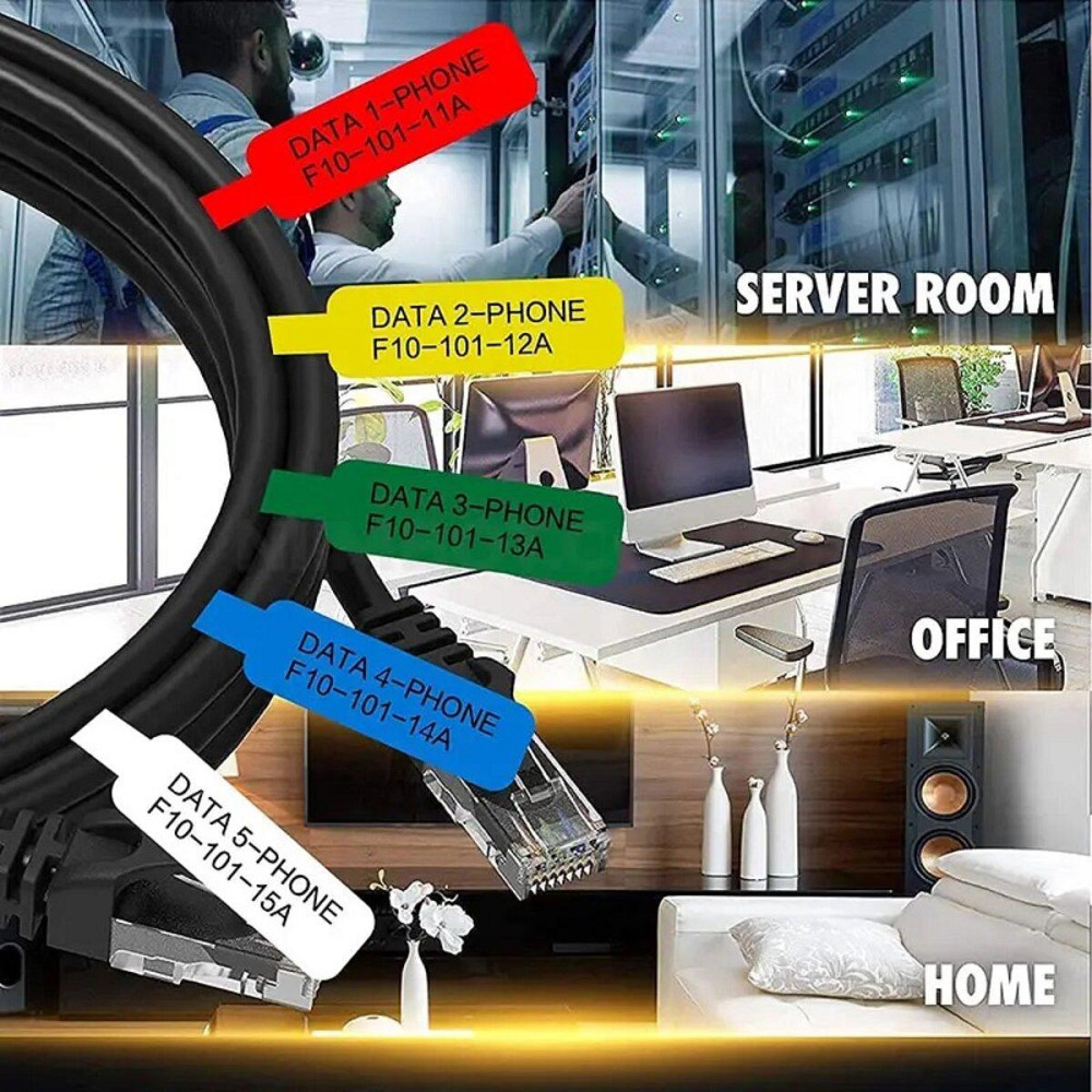 Стикеры этикетки для термопринтера NIIMBOT T12.5*74+35-65 Cable White For D11/D110/D101/H1S A2K18638601 Одесса - изображение 6