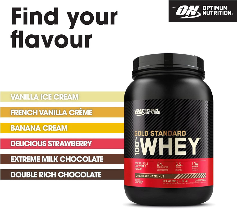 100% Whey Gold Standard 908 gram (Chocolate Hazelnut) Луцк - изображение 3