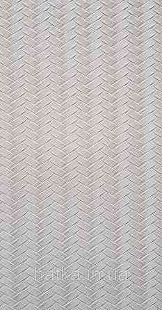 Обои винил на флизелине AdaWall Omega1.06х10 геометрия 3д полосы зигзаг структурные бежевые серебро 23206-2 Киев
