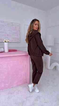 Женский прогулочный костюм двойка двунитка Шоколадный, 42/46 Одесса