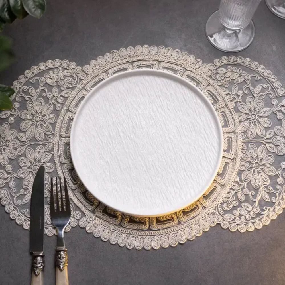 Yiwu Тарілка порцелянова 20 см плоска біла HP-7-733 Киев - изображение 4