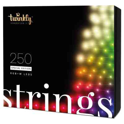 Гирлянда Twinkly Smart LED Strings RGBW 250, BT + WiFi, Gen II, IP44, кабель (TWS250SPP-BEU) Винница