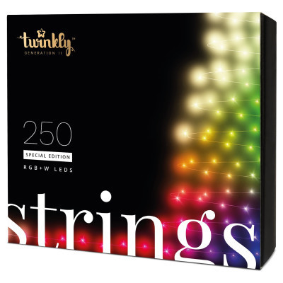 Гірлянда Twinkly Smart LED Strings RGBW 250, BT+WiFi, Gen II, IP44, кабель ч (TWS250SPP-BEU) Вінниця - фото 1