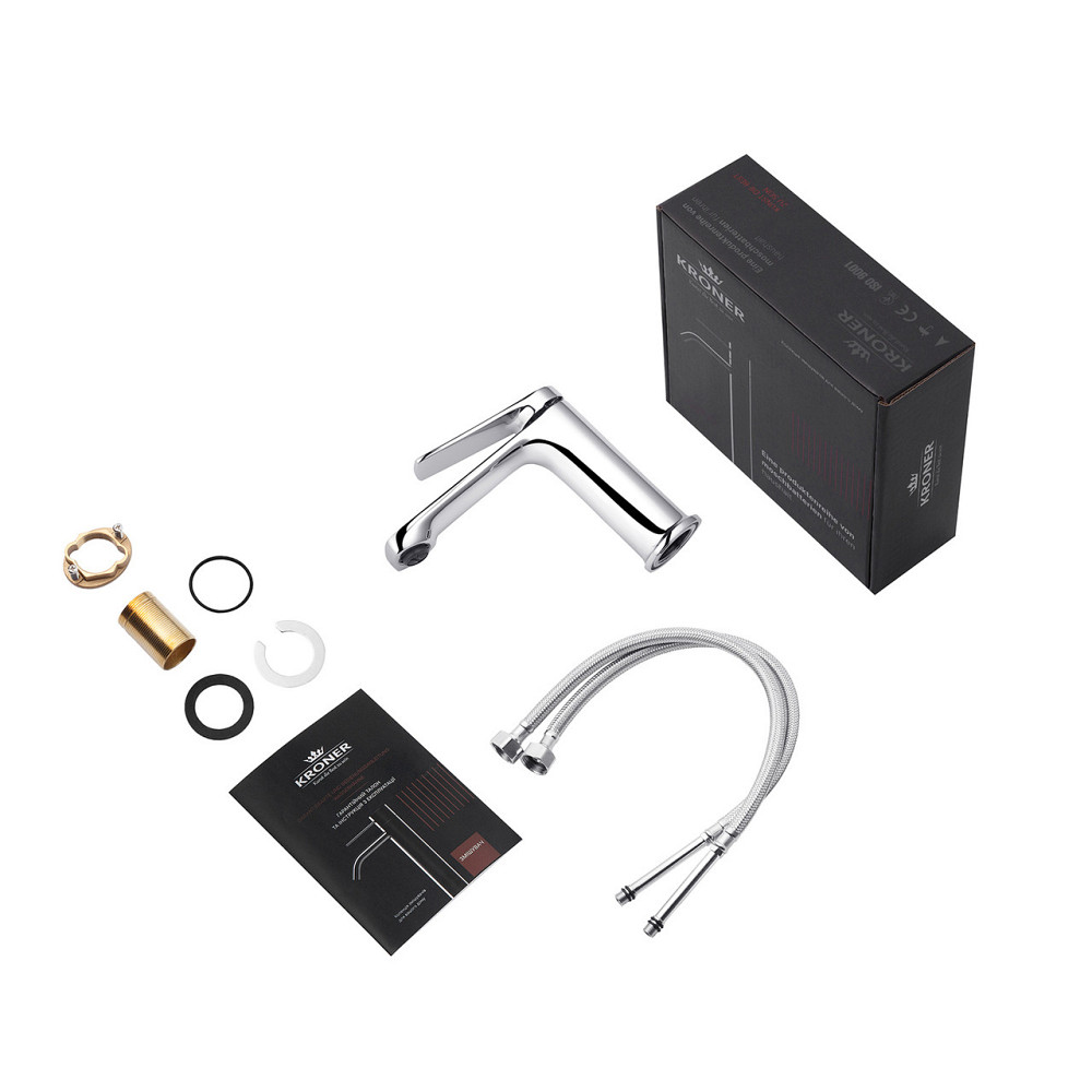 Змішувач для раковини Kroner KRP Makon - C010 хром Київ - фото 6