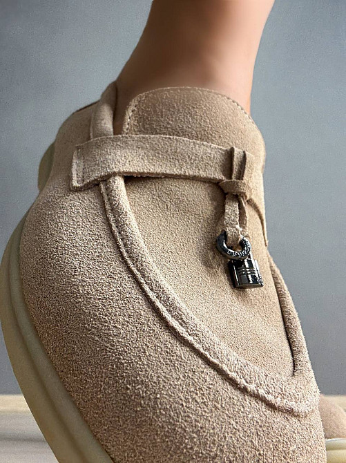 Туфли женские Hengji 336-5 замшевые лоферы с фурнитурой бежевые, 36, 23,5 см Киев - изображение 6