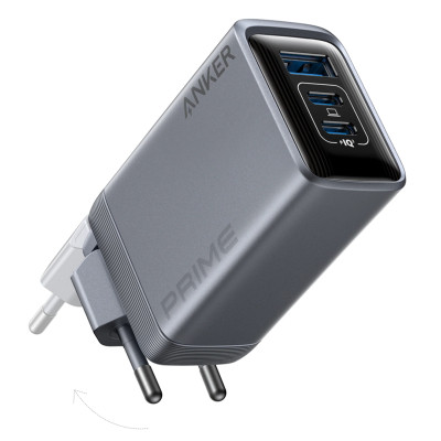 Зарядное устройство Anker GaNPrime 100W 2xUSB-C PD + 1xUSB-A Foldable Silver (A2688341) Винница - изображение 1