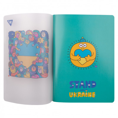 Зошит Yes А5 Stand with Ukraine пластикова обкладинка 70 аркушів, клітинка (681859) Вінниця - фото 2