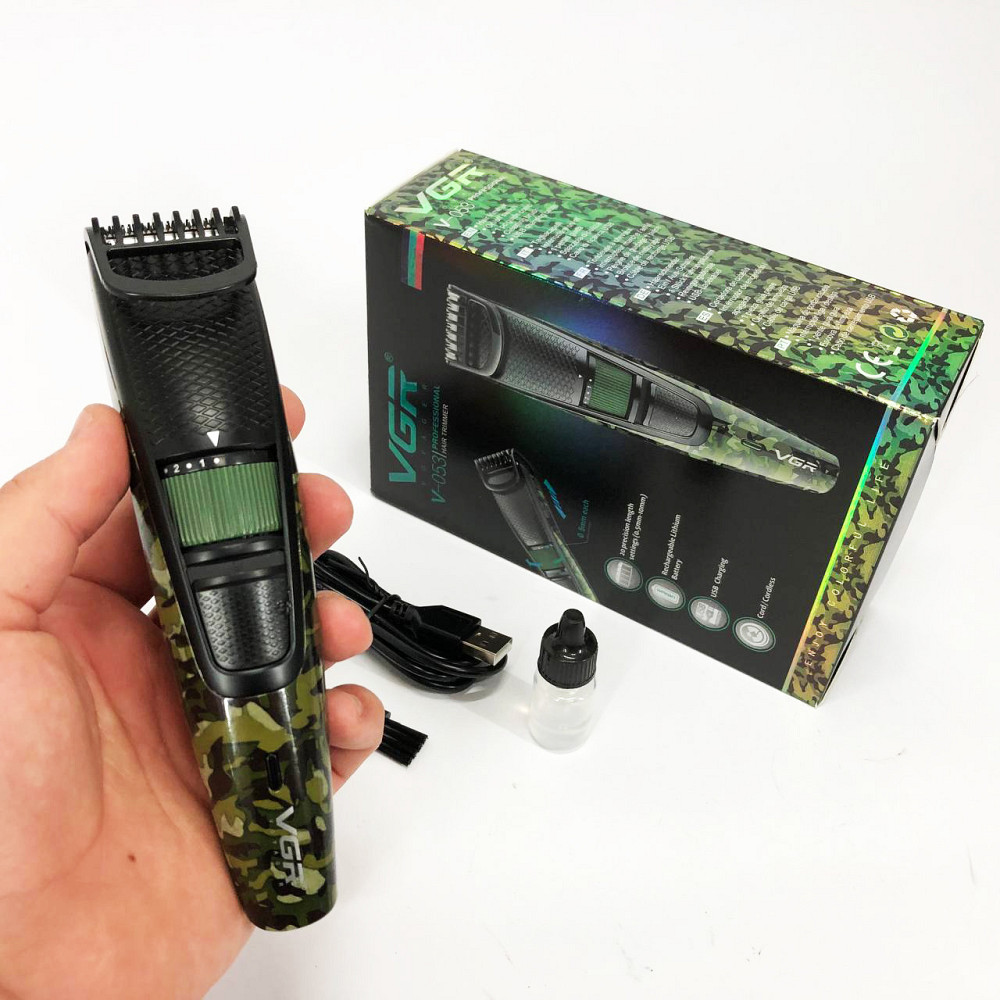 Машинка для стрижки на акумуляторі VGR-053, Універсальний тример для стрижки та гоління DA-65 Івано-Франківськ - фото 10