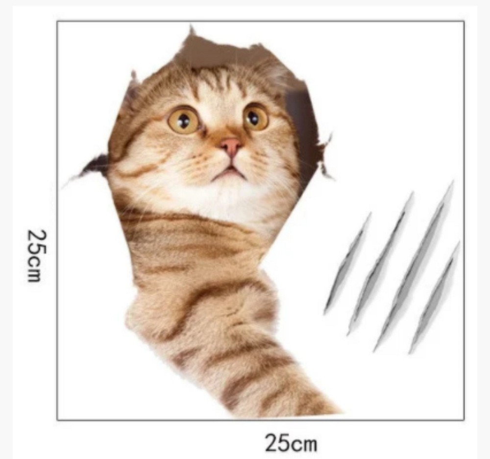 Наклейка декоративная виниловая Котик Киев - изображение 3