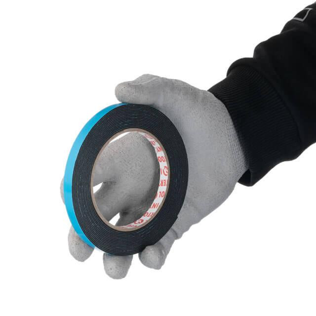 Стрічка клейка двостороння, автомобільна, 5 м, 9×1 мм, чорна, спінений поліетилен INTERTOOL KT-0810 Київ - фото 3