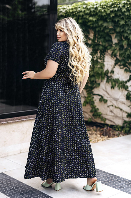 Длинное летнее платье в цветочный принт Bestie 46, Черный Киев - изображение 2