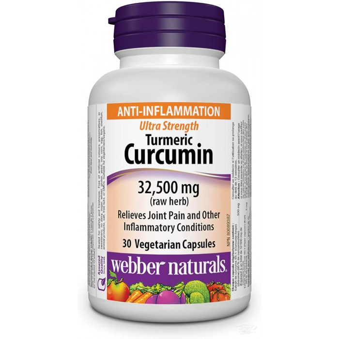 Куркумин Webber Naturals Turmeric Curcumine 32,500 mg 30 caps Луцк - изображение 1