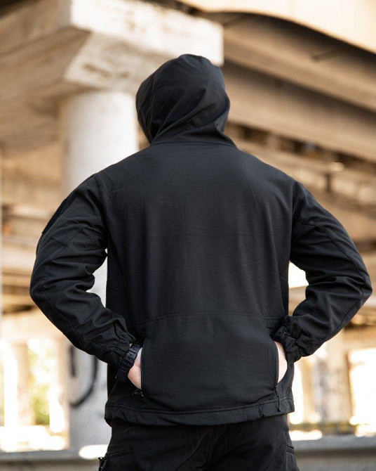 Городская тактическая куртка MAXIMUS софтшел black ПП7980 Одесса - изображение 6