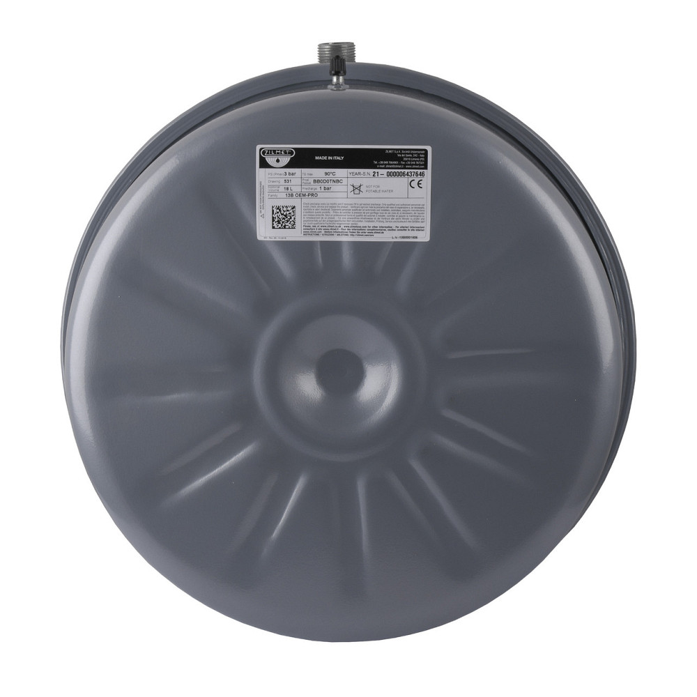 Бак Zilmet oem-pro для монтажу в котли плоский Арт. 531 18л 3bar рифлений ( 13B6001805 ) (000002258) Київ - фото 1