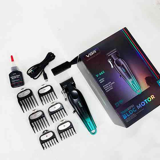 Машинка для стрижки з насадками бездротова VGR, Машинка для окантовки акумуляторна OB-65 Львів