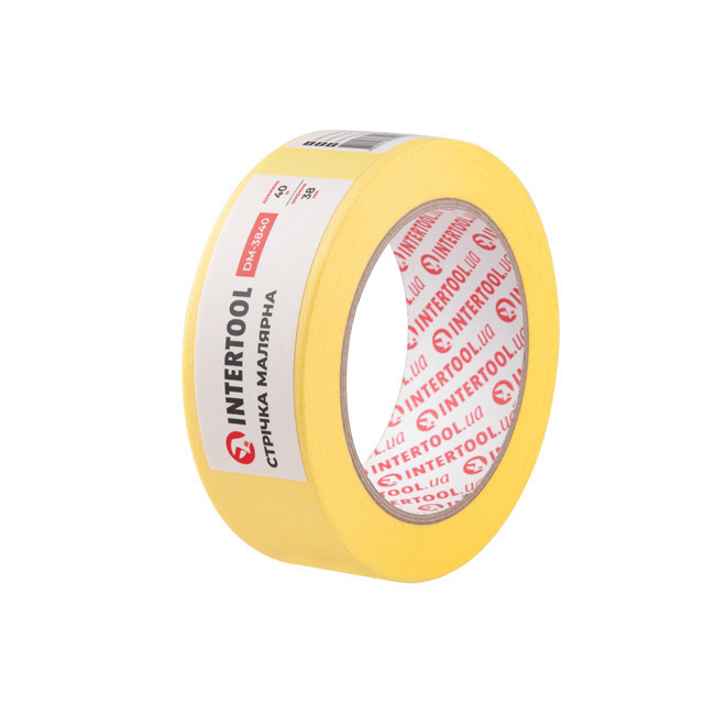 Стрічка малярна 38мм, 40м, жовта INTERTOOL DM-3840 Київ - фото 1