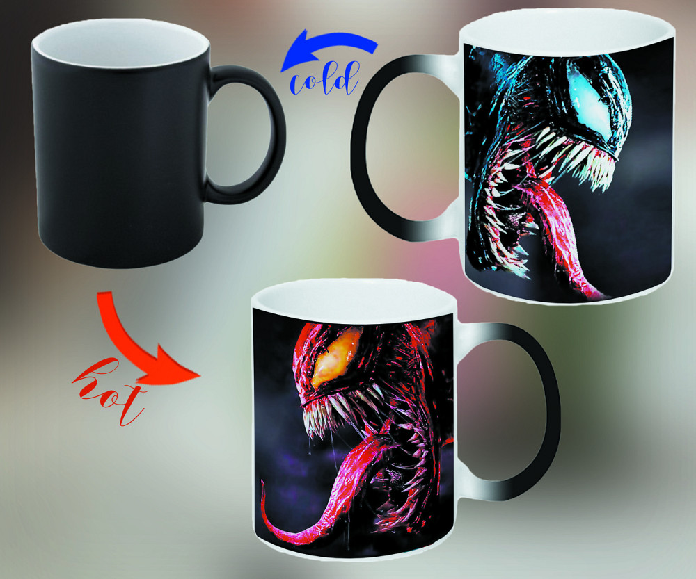Оригинальный подарок, чашка в стиле Venom, чашка хамелеон, кружка с монстрами Одесса - изображение 1