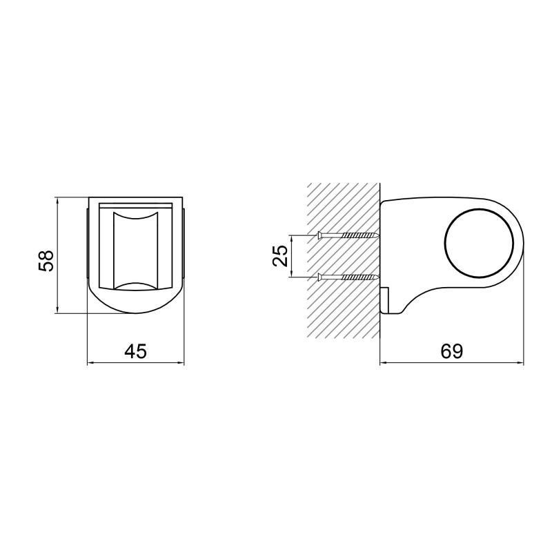 Тримач для ручного душу Lidz (CRM) 49 00 110 00 Київ - фото 2