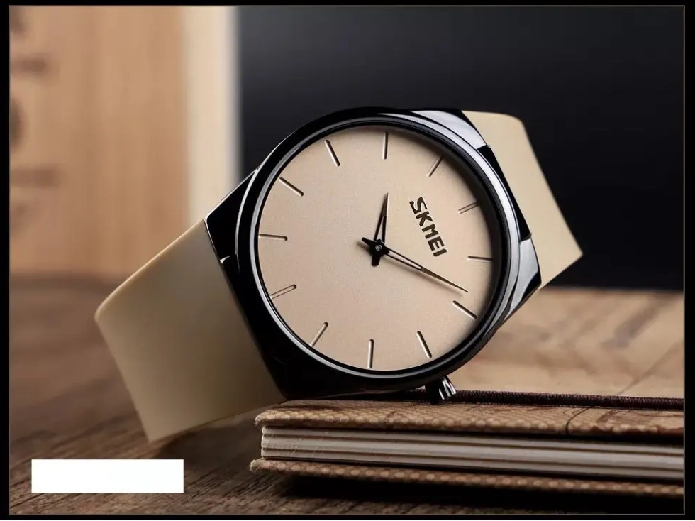 Наручные классические часы Skmei 1601S коричневые Винница - изображение 4