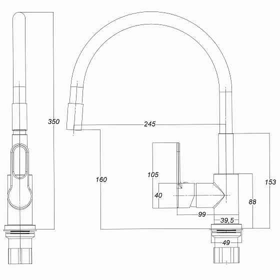 Змішувач для кухні Globus Lux Dolly GLD-0203LR-BL Киев
