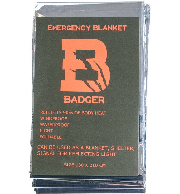 Універсальна Термоковдра - фольга 210х130 см рятувальна NRC Badger Outdoor Нововолинськ - фото 4