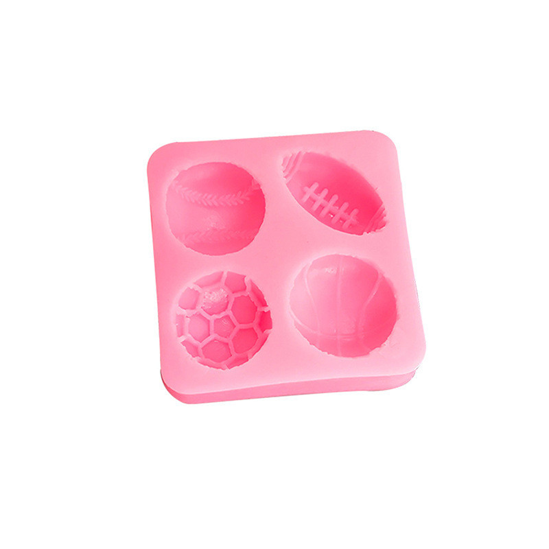 Молд силиконовый Мячи 58 на 58 мм розовый Киев - изображение 3