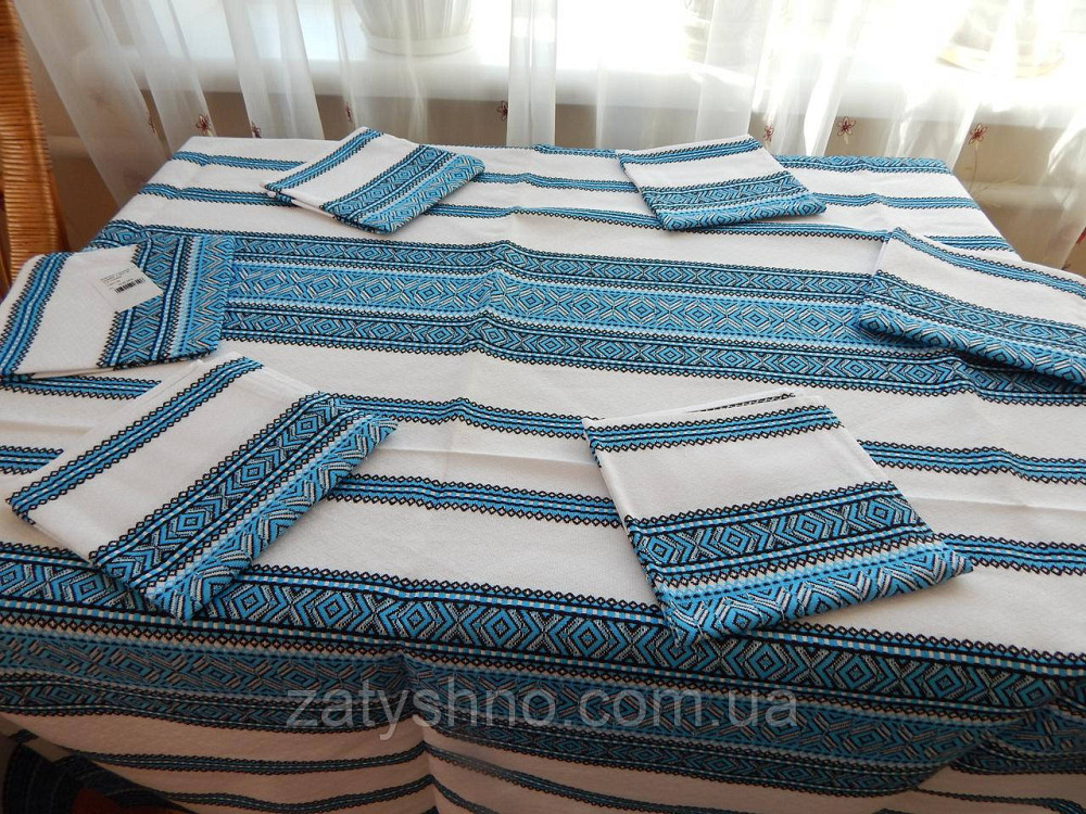 Вышитая скатерть и салфетки, машинная вышивка Киев - изображение 4