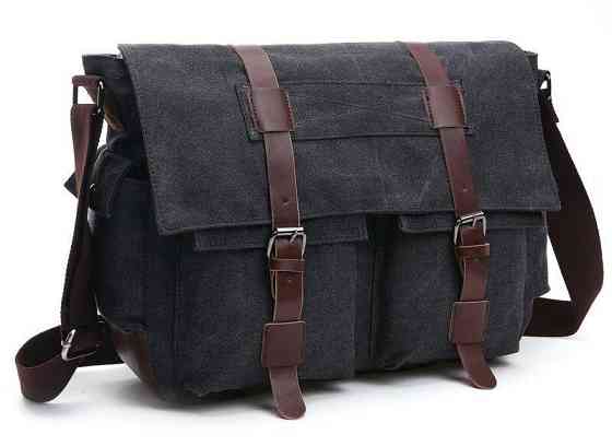 Сумка на плечо текстильная Vintage 20076 Черная Киев