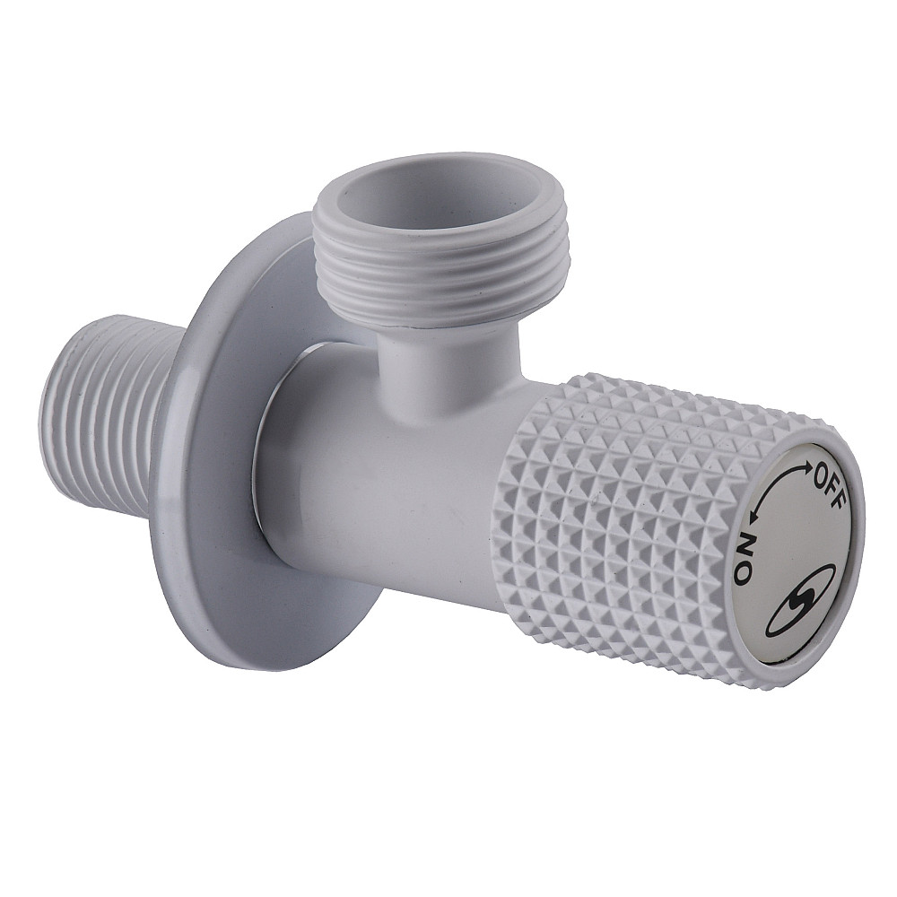 Кран кутовий кераміка SOLOMON EXCLUSIVE 1/2″X3/4″ 989 WW (White/White) ( 1шт.) Тернополь - изображение 3