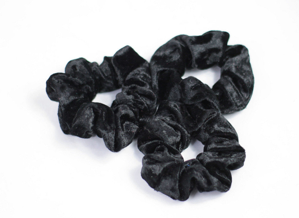 Набор резинок для волос велюровый Черный Харьков - изображение 1