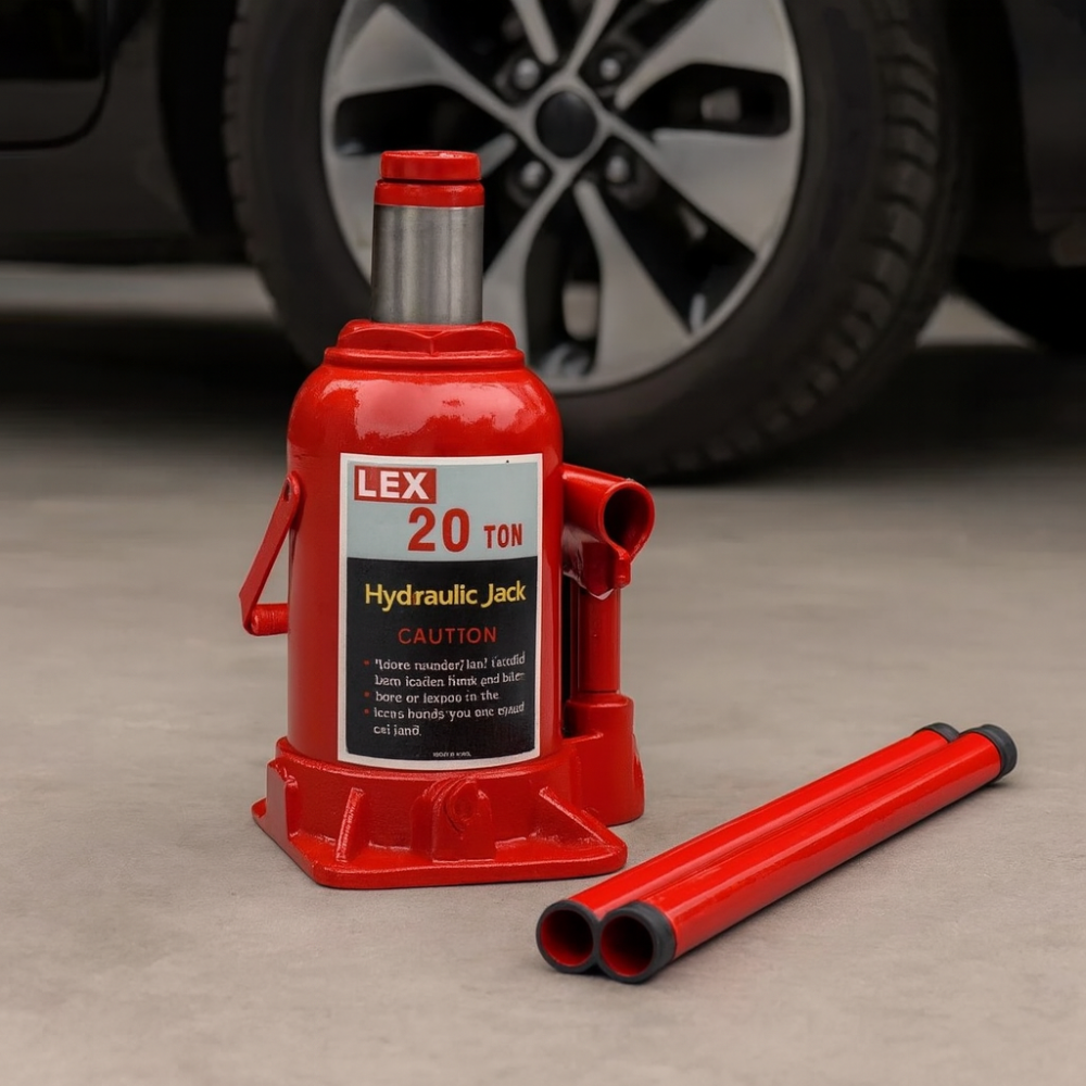 Домкрат пляшковий гідравлічний LEX вантажопідйомністю 20 тонн гідродомкрат підкатний для важкої техніки професійний Львів - фото 1
