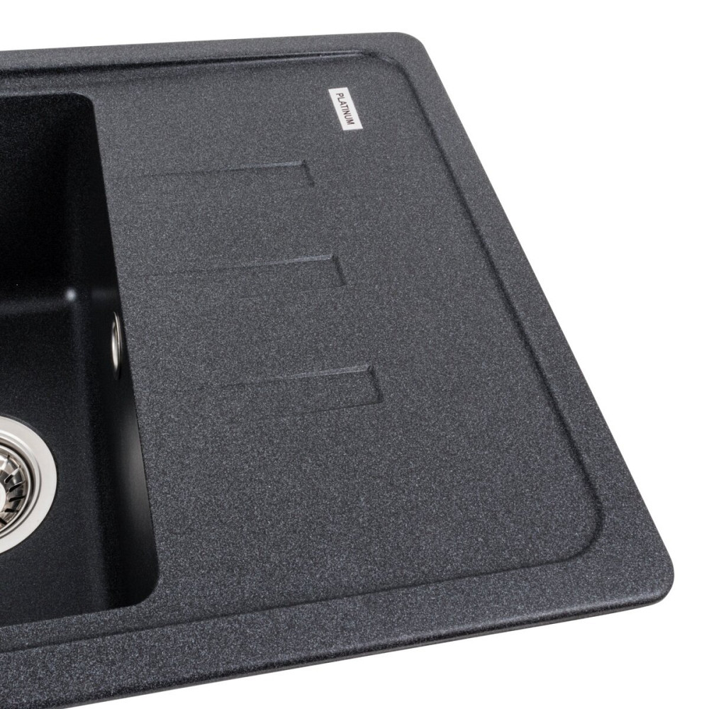 VALESO Гранітна мийка для кухні VALESO LIANA 6243 матова Карбон Коломия - фото 4