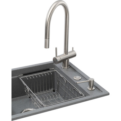 Мийка кухонна GRANADO Royal Estella grafito (+ подрібнювач Algar 1000 + змішувач Ferrol inox + дозатор Redondo inox + (ksg0309) Вінниця - фото 9