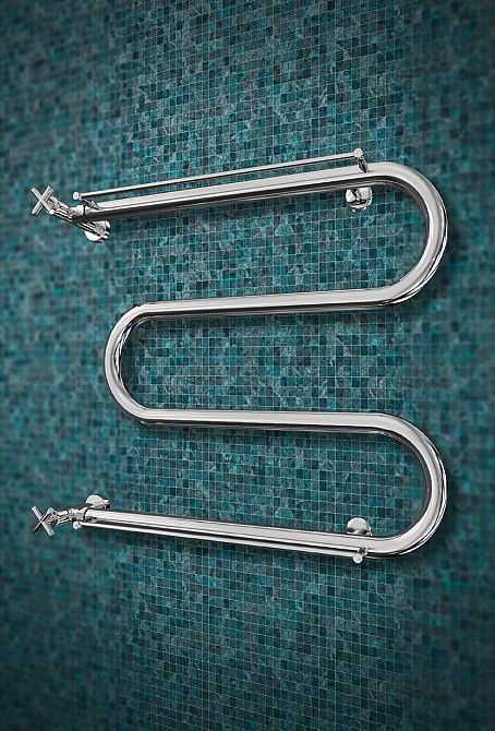 Водяна рушникосушка Mario Змійка ∅25 з полицею 525x600/500 Київ - фото 2