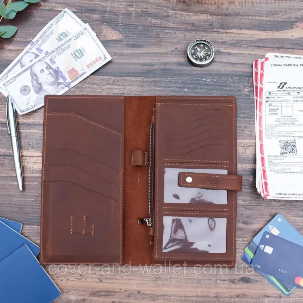 Місткий тревел-кейс (органайзер для документів) з натуральної шкіри Grande Pelle 284123 Київ - фото 3