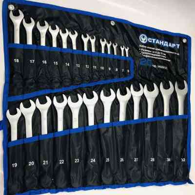 Ключ Стандарт рожково-накидной 25 шт. (6-32 мм) в чехле (NKK25ST-S) Винница
