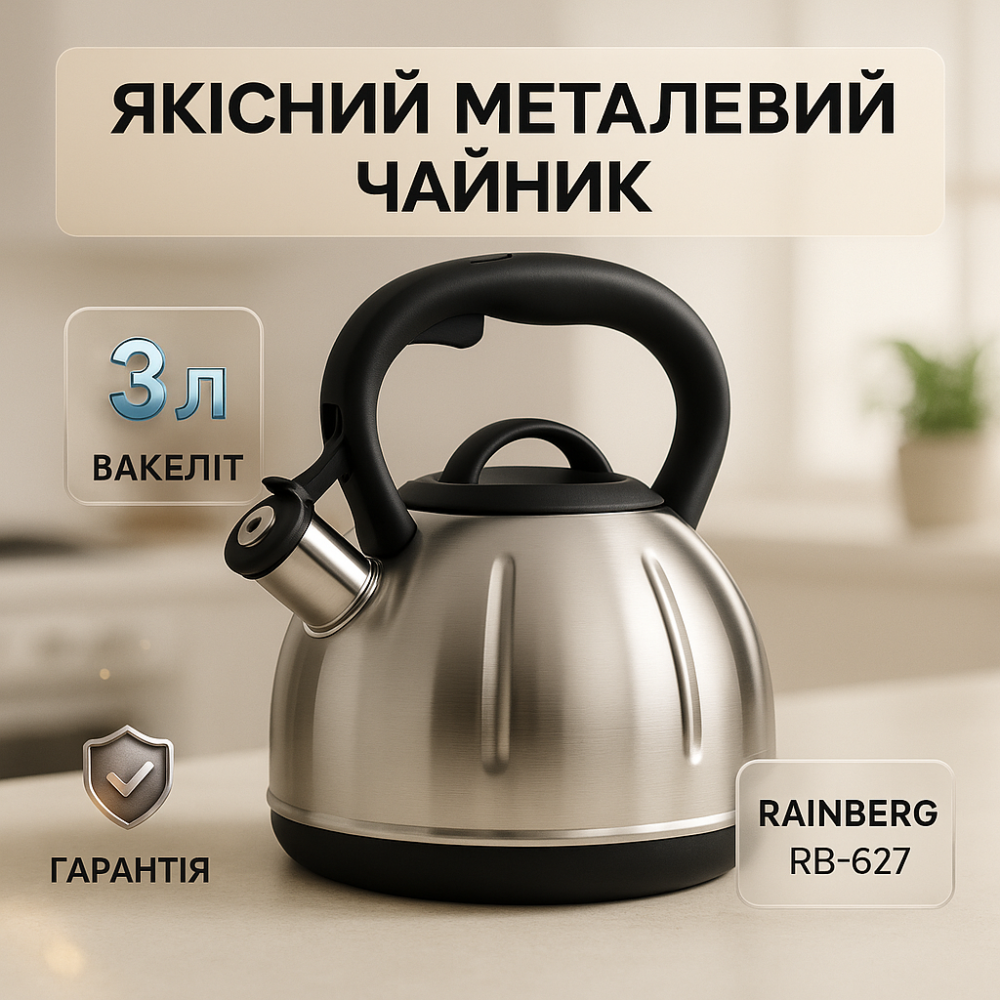 Чайник со свистком для дома, Нержавеющие чайники со свистком Чайник бакелитовой ручкой QW-30 Львов - изображение 10