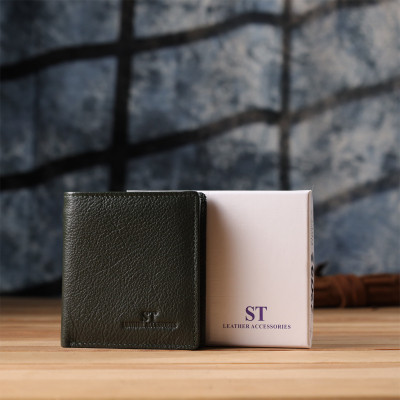 Кошелек ST Leather Из натуральной кожи Зеленый (23093) Винница - изображение 3