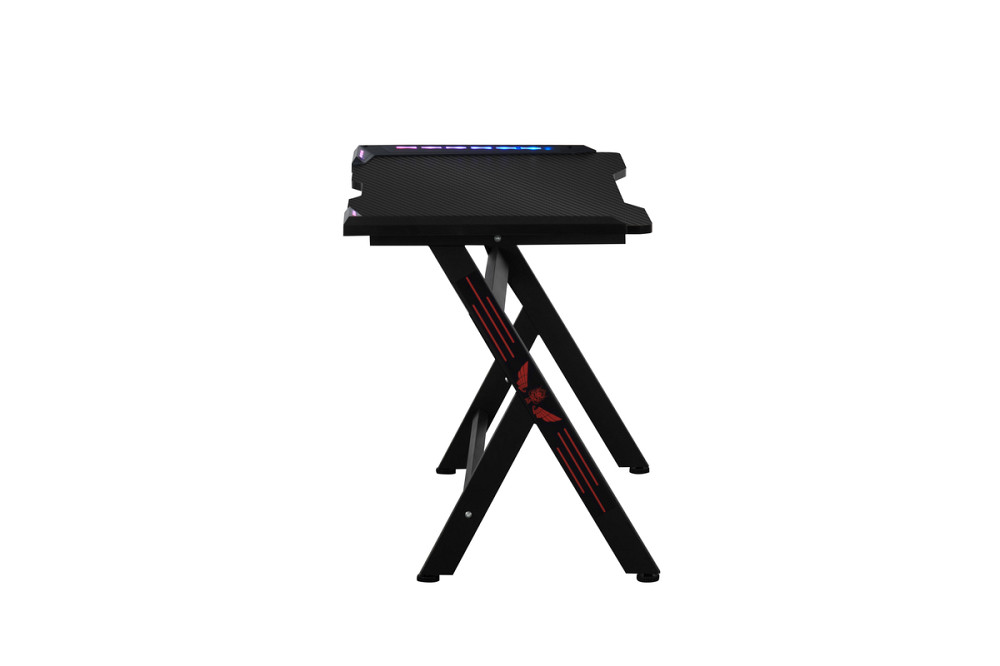 Стіл геймерський Кібертон, чорний/карбон з LED Киев - изображение 2