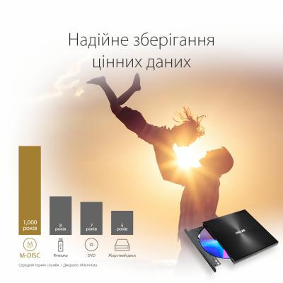 Оптичний привід DVD-RW ASUS SDRW-08U7M-U/BLK/G/AS (90DD01X0-M29000) Вінниця - фото 4