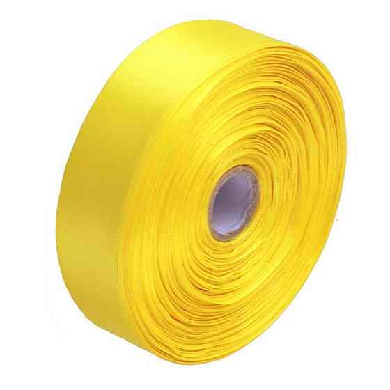 Атласная лента для рукоделия АБ-304, 2,5 см x 23 м, Желтый Винница