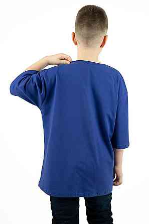 Футболка для мальчика оверсайз, электрик, х/б, топ Киев