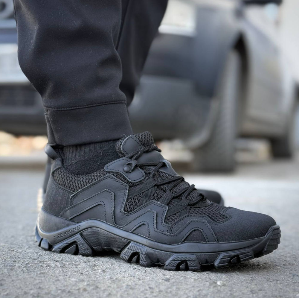 Чоловічі тактичні кросівки чорні – армійські кросівки для ЗСУ, літні, легкі, дихаючі, міцні Львів - фото 9