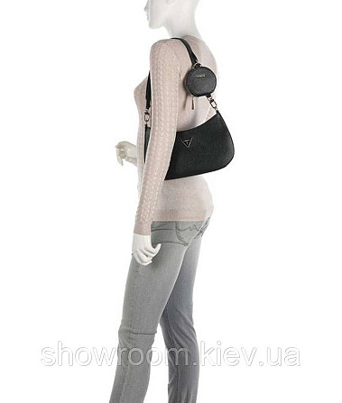 Жіноча сумка багет Guess (H7-13) black Київ - фото 3
