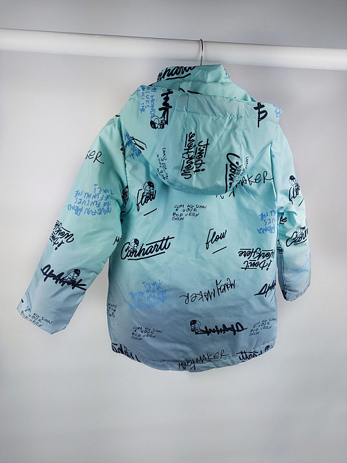 Демісезонна бірюзова куртка для дівчаток амбре 104,110 Миколаїв - фото 3