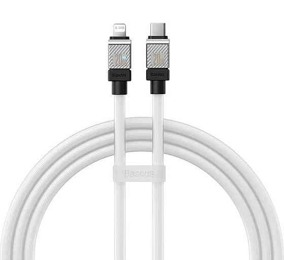 Кабель Baseus CoolPlay Series Fast Charging Cable Type-C to iP 20W 1m White (CAKW000002) Київ