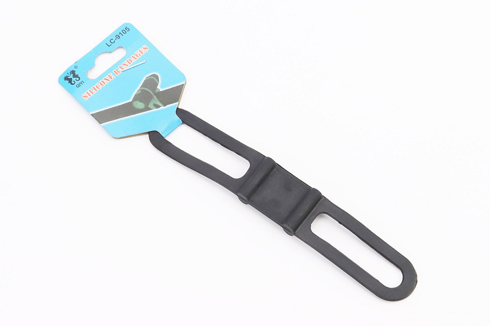 Кріплення ліхтаря на кермо велосипеда 22х140мм, силіконове, чорне Київ - фото 1