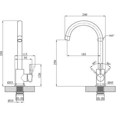 Змішувач Agua Acero-INOX035 (CV023285) Вінниця