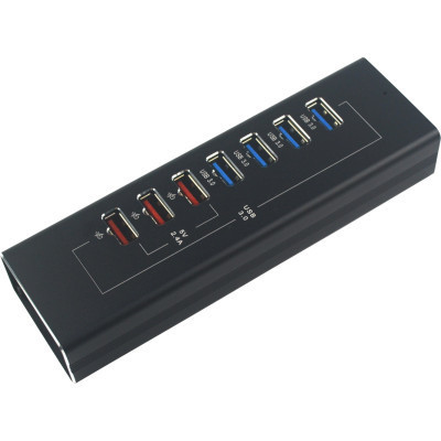 Концентратор ST-Lab 4*USB3.0 data ports + 3*2.4А charge with Power Adaptor metal (DM-UH-P407) Вінниця - фото 2